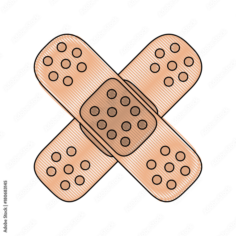 Bandage crossed symbol Icon vector illustration graphic design Bandage crossed symbol Icon vector illustration graphic design