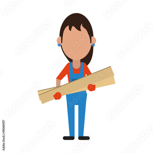 Woman in overrall icon vector illustration graphic design photo