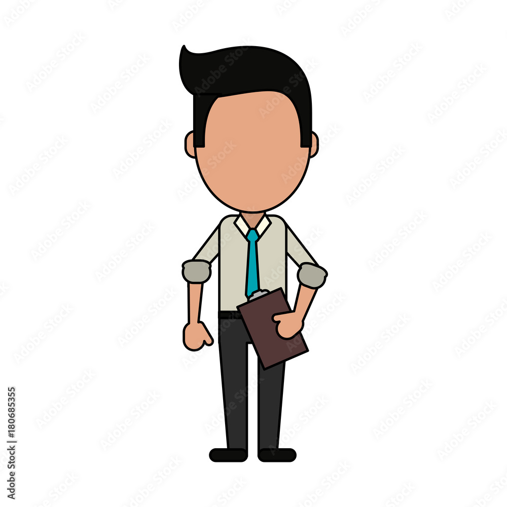 Businessman faceless vatar icon vector illustration graphic design