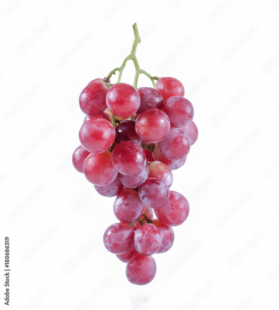 red grapes isolated on white background red grapes isolated on white background