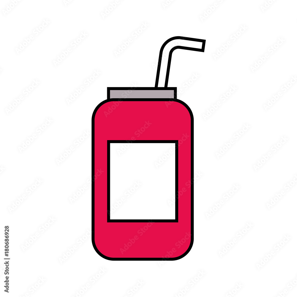 energy drink can with straw concept vector illustration energy drink can with straw concept vector illustration
