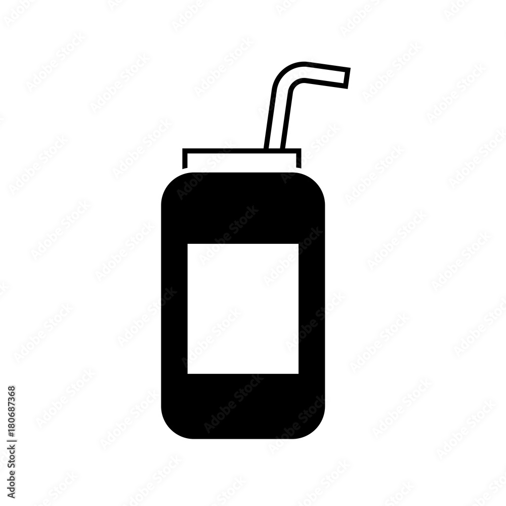 energy drink can with straw concept vector illustration energy drink can with straw concept vector illustration