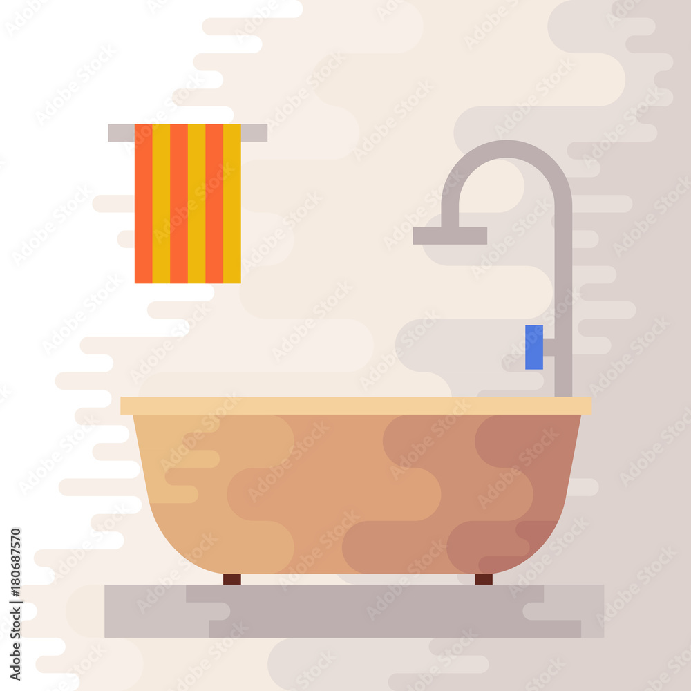 Bathroom flat icon. Bathroom flat icon.
