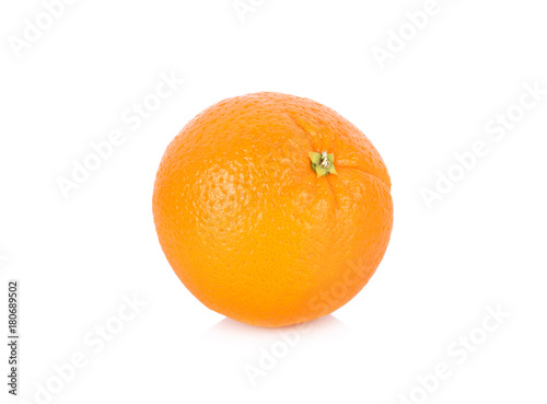 whole fresh Navel/Valencia orange on white background