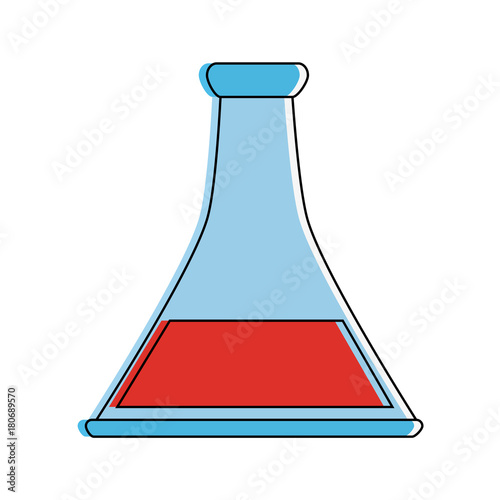 Flask chemistry lab icon vector illustration graphic design