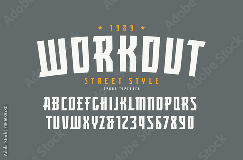 Serif font in the sport style