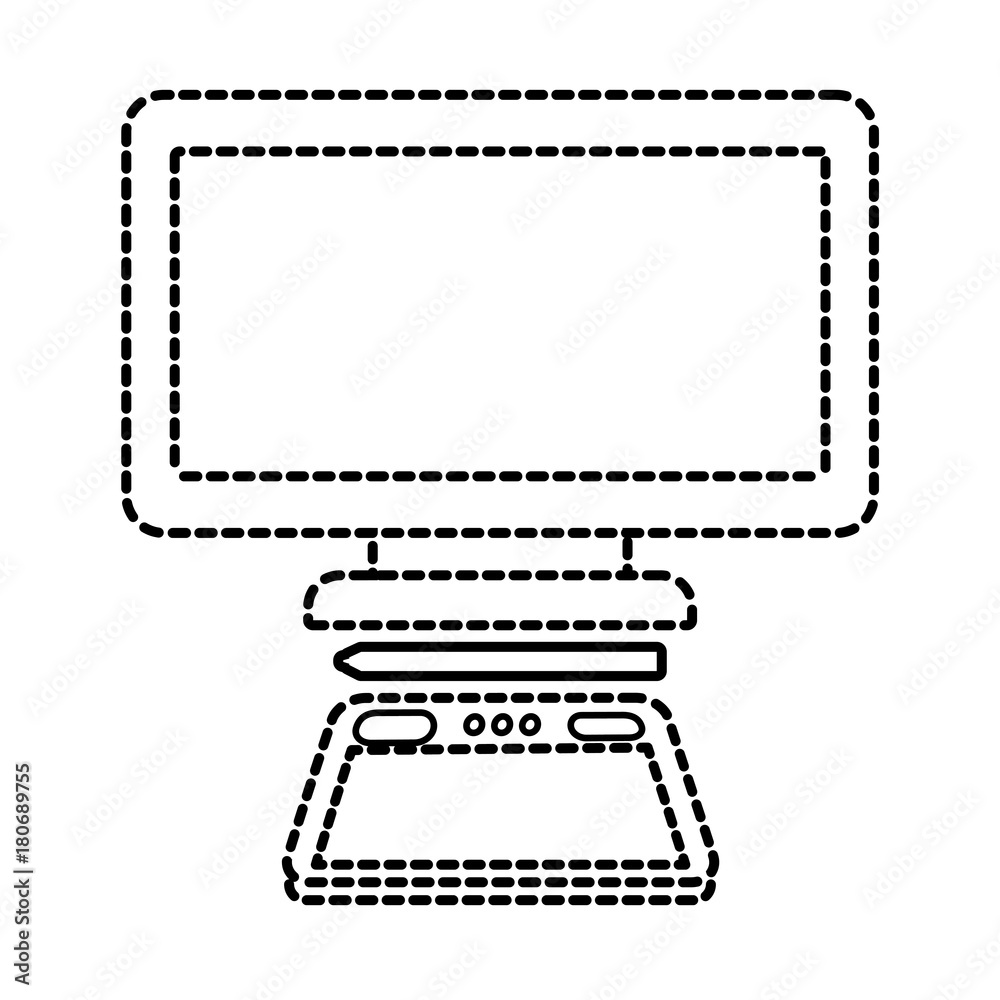 graphic tablet computer gadget designer tool vector illustration graphic tablet computer gadget designer tool vector illustration