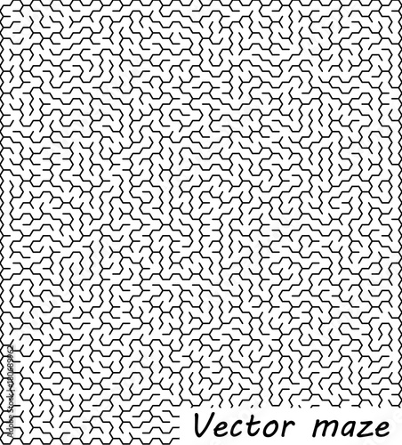 Maze vector illustration, detailed labyrinth creative shape