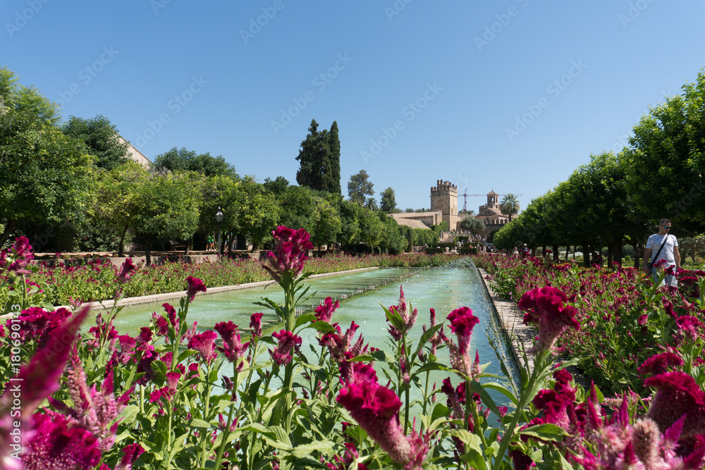 Garden Of The Real Alcazar Of Cordoba Andalucia, Spain
