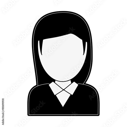 Woman faceless avatar icon vector illustration graphic design