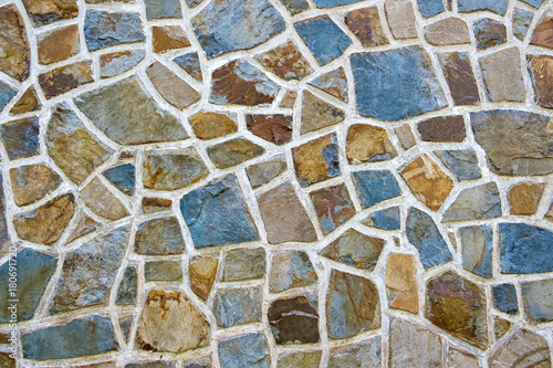 Colorful stone wall texture background