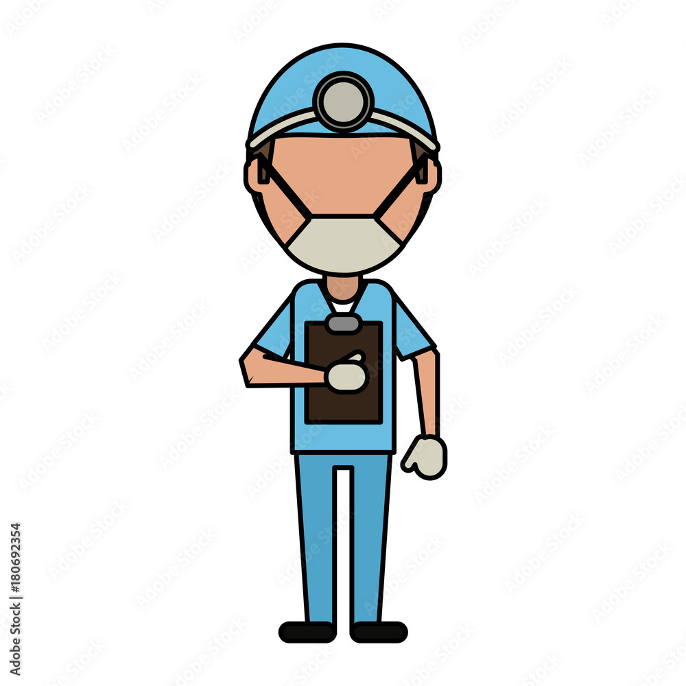 Surgeon faceless avatar icon vector illustration graphic design