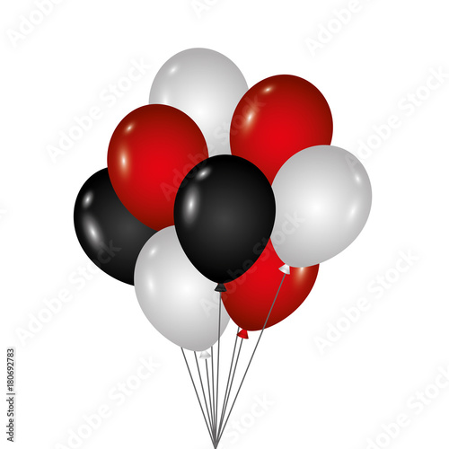 bunch of birthday balloons for party and celebrations vector illustration
