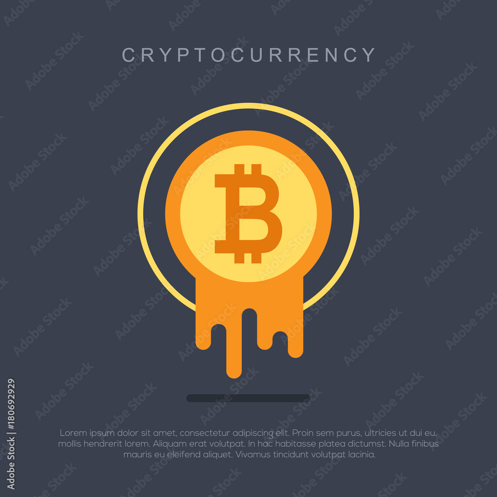 Obraz premium Bitcoin concept. Cryptocurrency logo sigh. Digital money