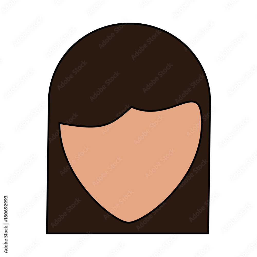 Woman faceless avatar icon vector illustration graphic design