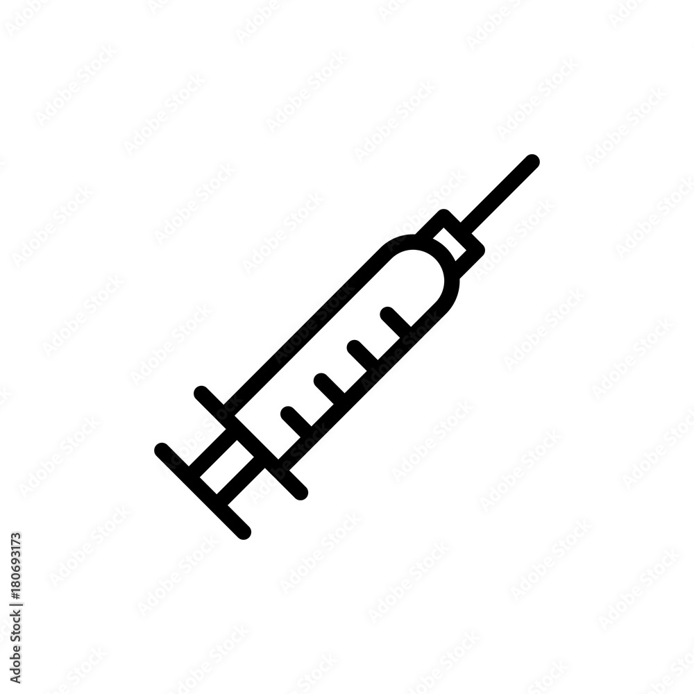 Syringe flat icon Syringe flat icon