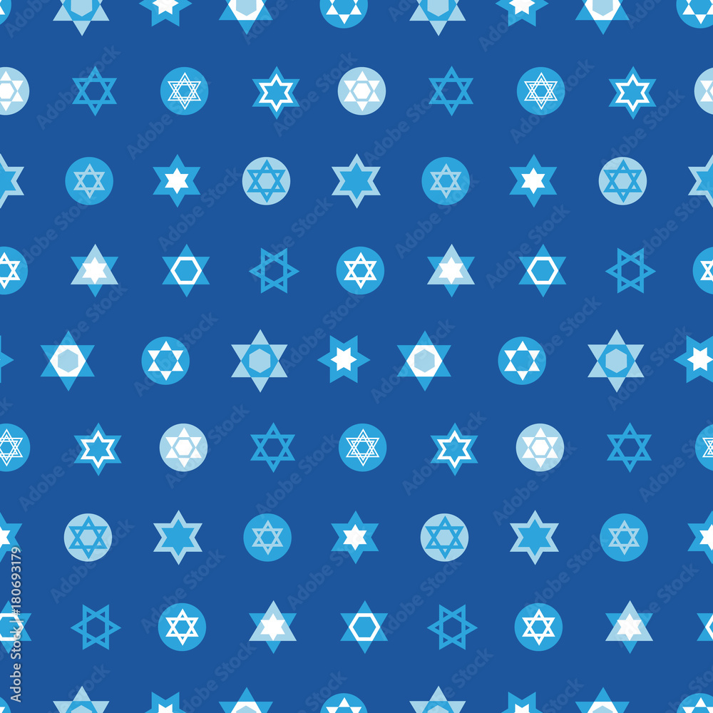 Jewish stars set seamless pattern. Star of David national Israel symbols Jewish stars set seamless pattern. Star of David national Israel symbols