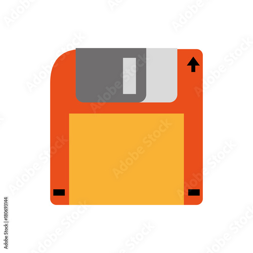 Old diskette database storage icon vector illustration graphic design