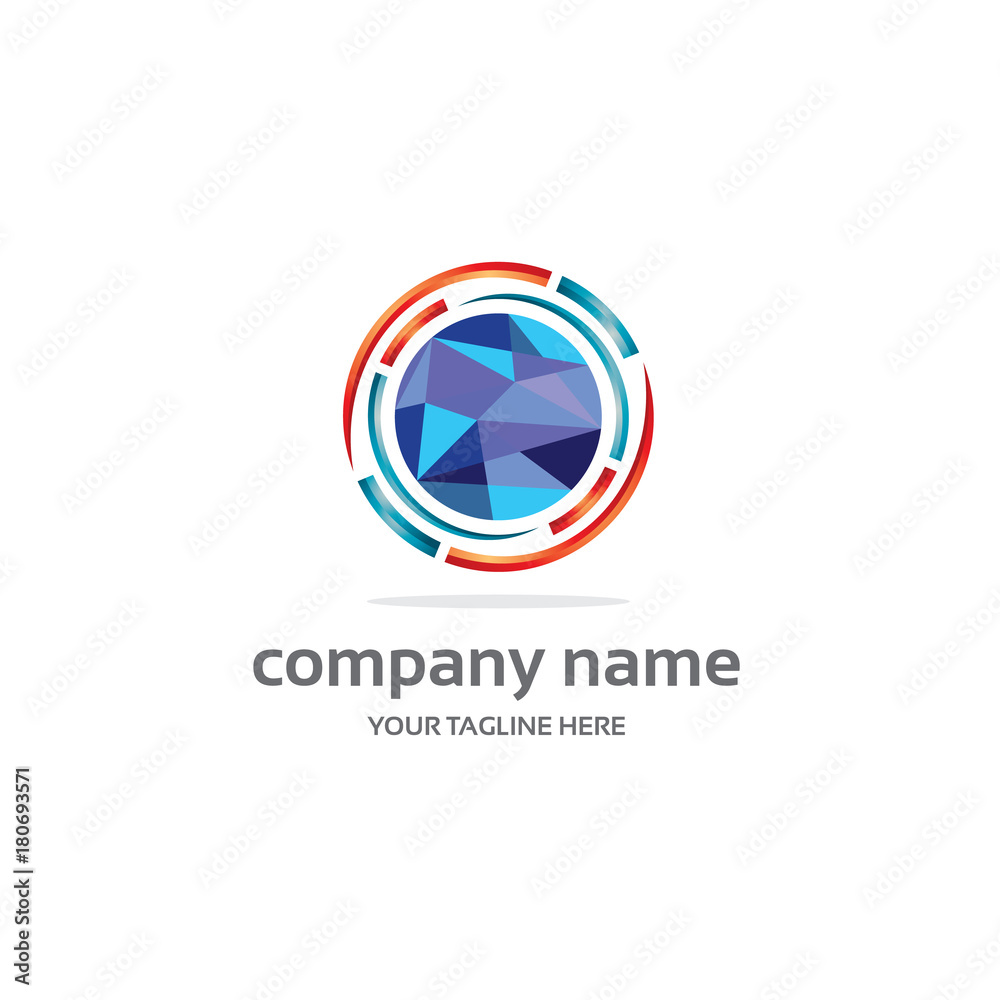 Fototapeta premium media origami - logo template