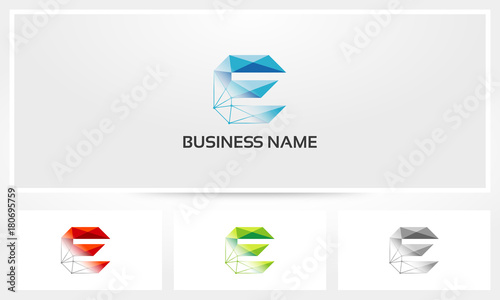 Letter E Alphabet Polygon Mesh Transparent 
