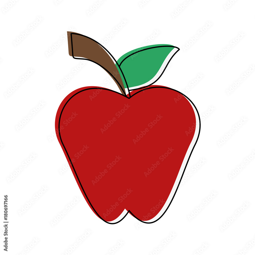 Fototapeta premium Delicious apple fruit icon vector illustration graphic design