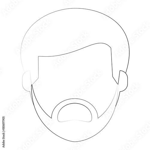 Man faceless avatar icon vector illustration graphic design