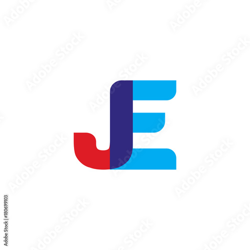 Initial letter JE, overlapping transparent uppercase logo, modern red blue color Free Download Initial letter JE, overlapping transparent uppercase logo, modern red blue color - GFXLoad