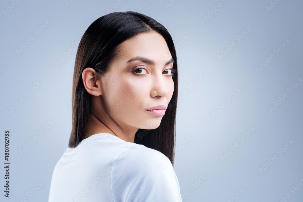 Yes you. Young beautiful pleasant woman being in a bad mood when hearing a stranger calling her name and turning to look at him Yes you. Young beautiful pleasant woman being in a bad mood when hearing a stranger calling her name and turning to look at him