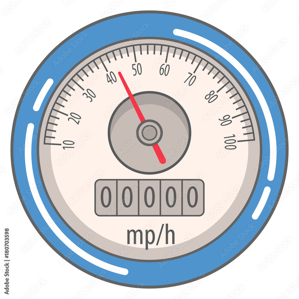 Car speedometer interface showing the speed and the number of kilometers,miles which were passed by vehicle.Element of design of the dashboard panel.In flat style a vector with a contour line icon Car speedometer interface showing the speed and the number of kilometers,miles which were passed by vehicle.Element of design of the dashboard panel.In flat style a vector with a contour line icon