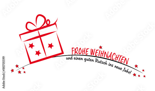 weihnachtsgruss mit geschenk