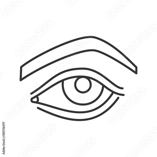 Woman's eye linear icon
