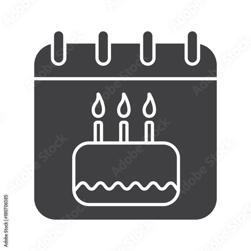 Birthday glyph icon