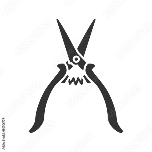 Construction scissors glyph icon
