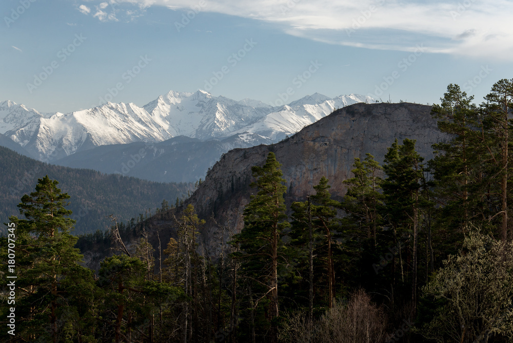 The mountain range of the Big Thach natural park. Adygea