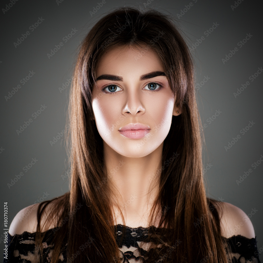 woman with perfect skin and natural make-up woman with perfect skin and natural make-up