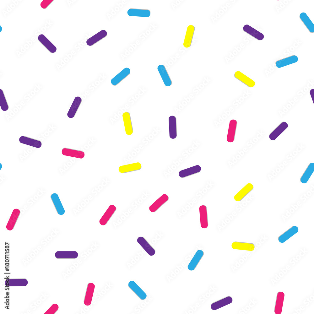 Festival seamless pattern with confetti or donut's glaze, sprinkles. Repeating background, vector illustration Festival seamless pattern with confetti or donut's glaze, sprinkles. Repeating background, vector illustration