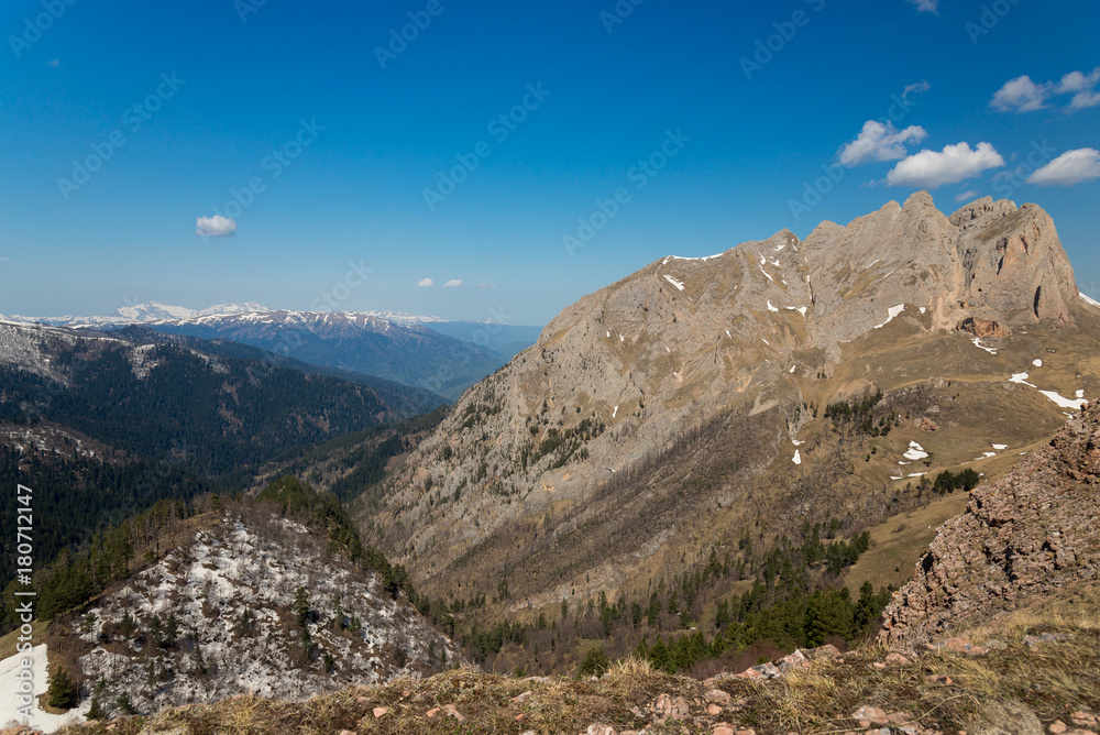 The mountain range of the Big Thach natural park. Adygea