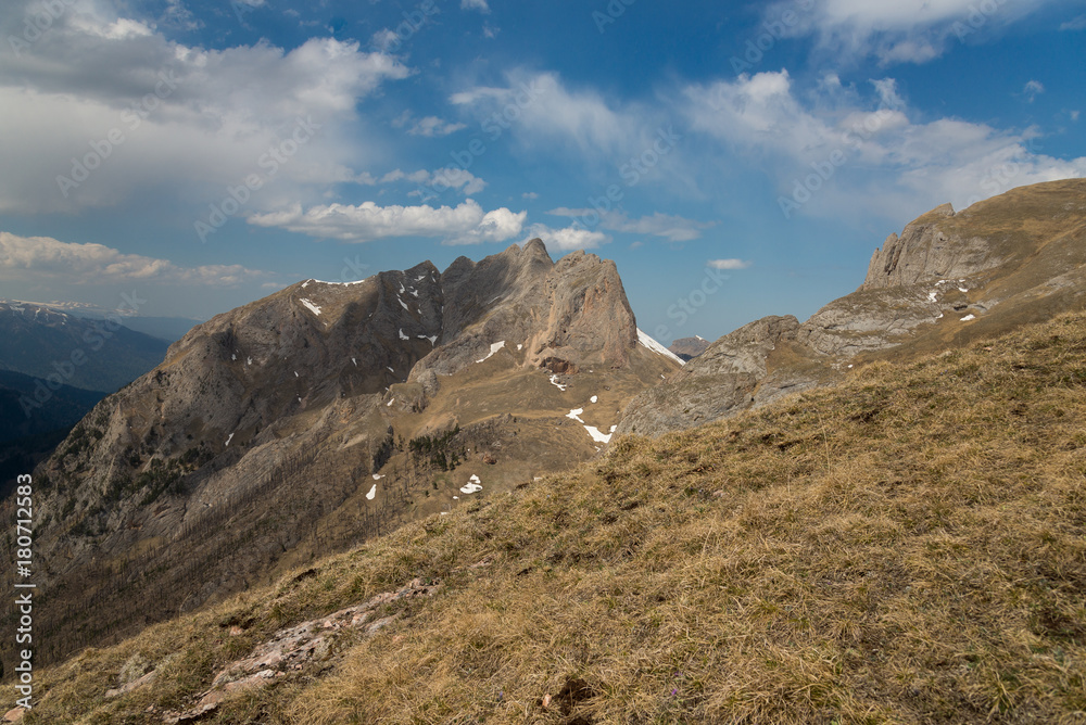 The mountain range of the Big Thach natural park. Adygea