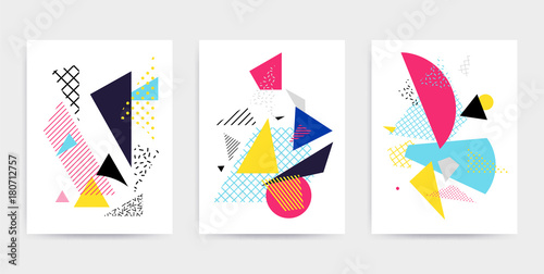 Bright colorful design set vector illustration