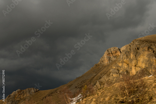 The mountain range of the Big Thach natural park. Adygea