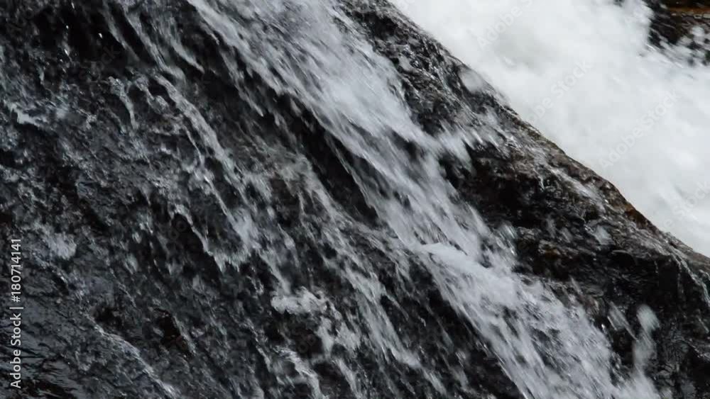 waterfall falling and hit rock splashing to river waterfall falling and hit rock splashing to river