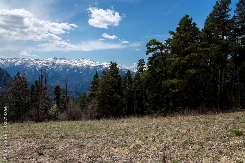 The mountain range of the Big Thach natural park. Adygea The mountain range of the Big Thach natural park. Adygea