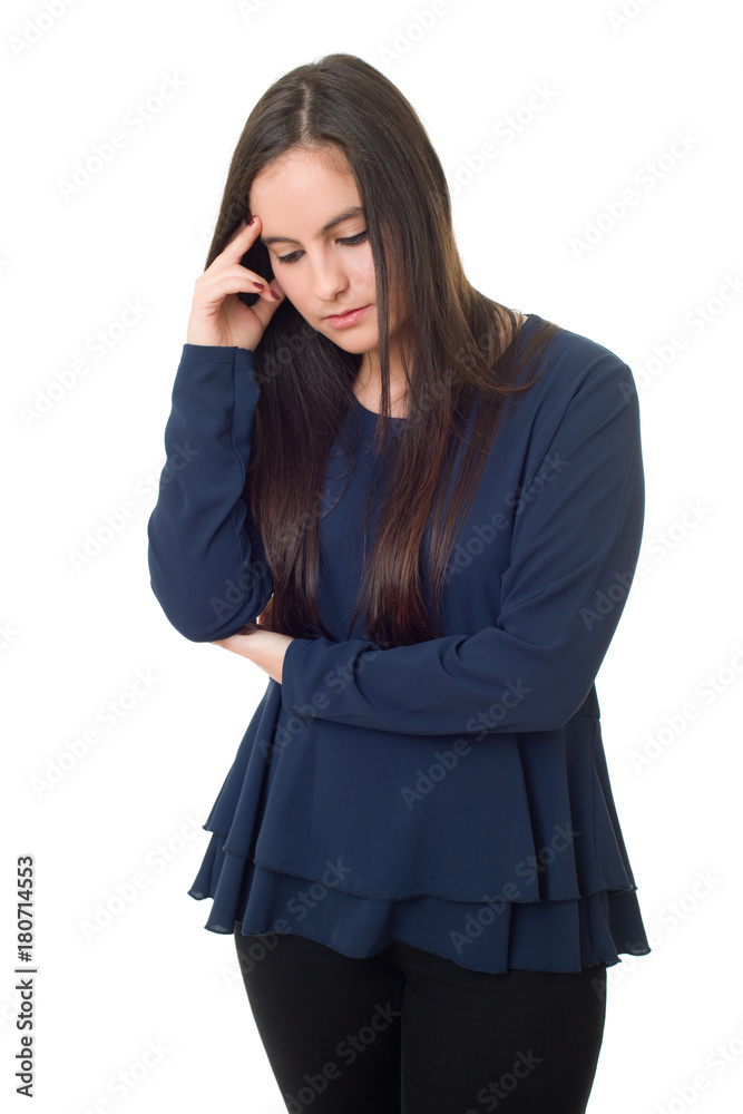 Fototapeta premium woman headache isolated