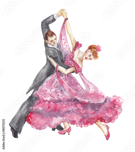 watercolor dance tango
