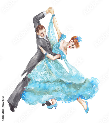watercolor dance tango