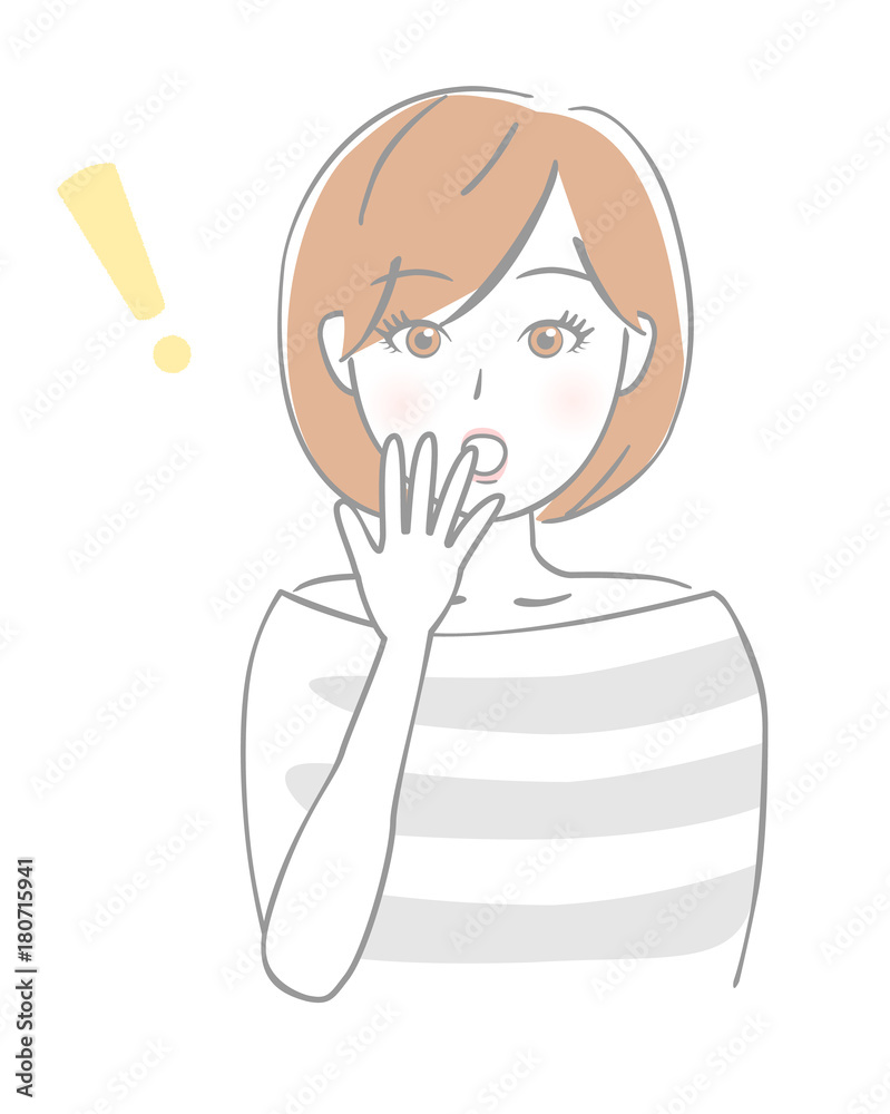 驚く女性 驚く女性