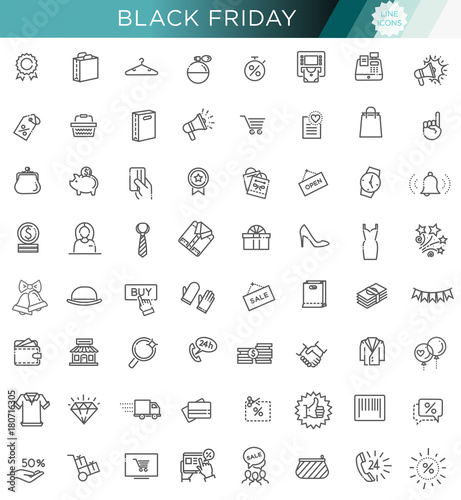 Outline icon collection - Black Friday Big Sale