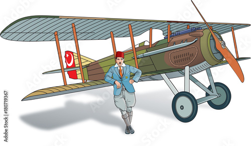 A pilot in 1920's with Spad XIII