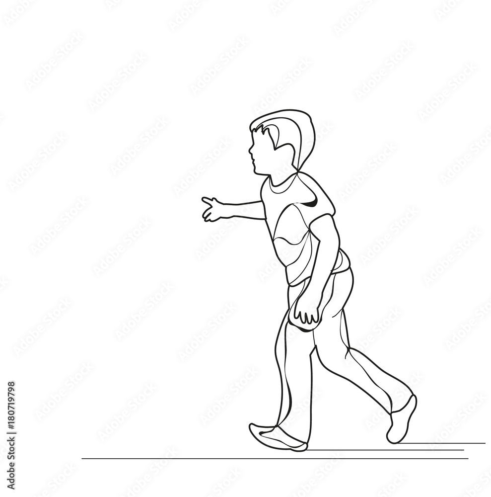 isolated, sketch boy, vector isolated, sketch boy, vector
