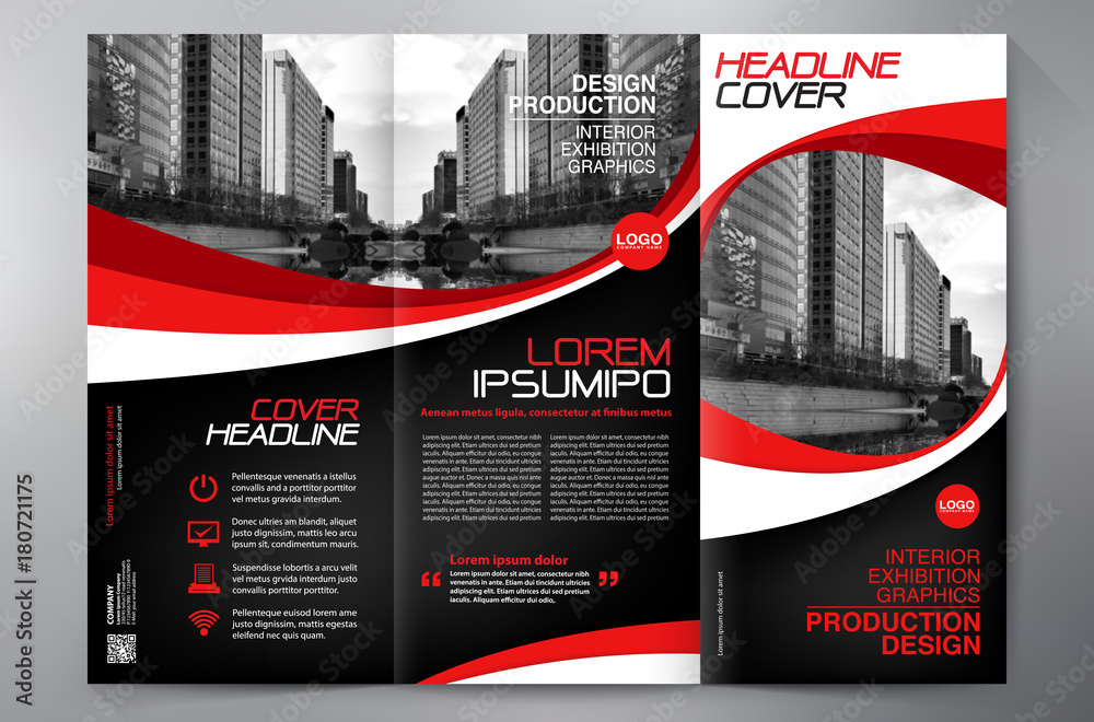 Brochure 3 fold flyer design a4 template.